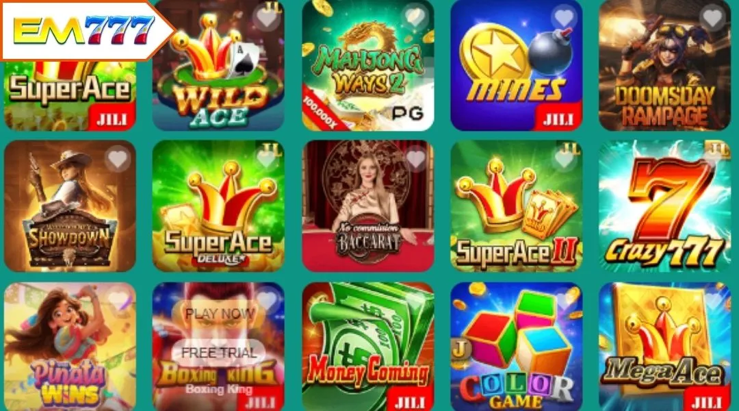 Brief introduction to the EM777 Slots lobby