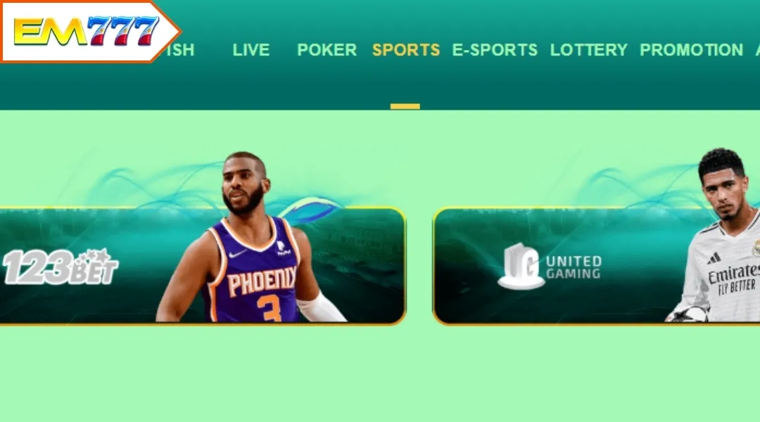 EM777 Sports possesses an alluring interface
