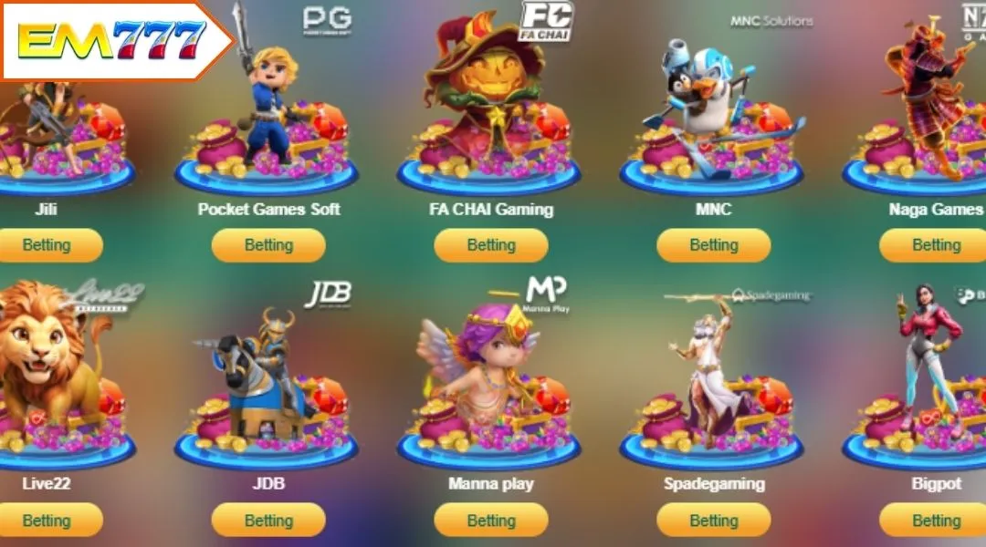 Discover some key partners of EM777 Slots