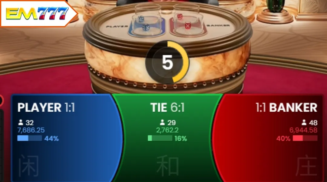 Sicbo - a game not to be missed when coming to EM777 Live